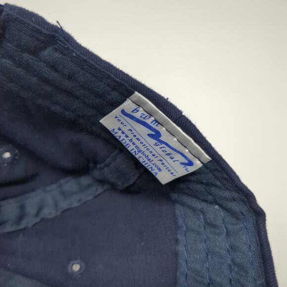 SD Strapback Baseball Cap Blue One Size Adjustable Embroidered Cotton BWM Global - Picture 9 of 10